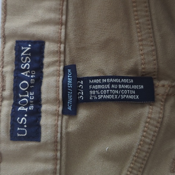 Men, U.S. Polo Assn. Stretch Tan Pants size 32 - Picture 3 of 9